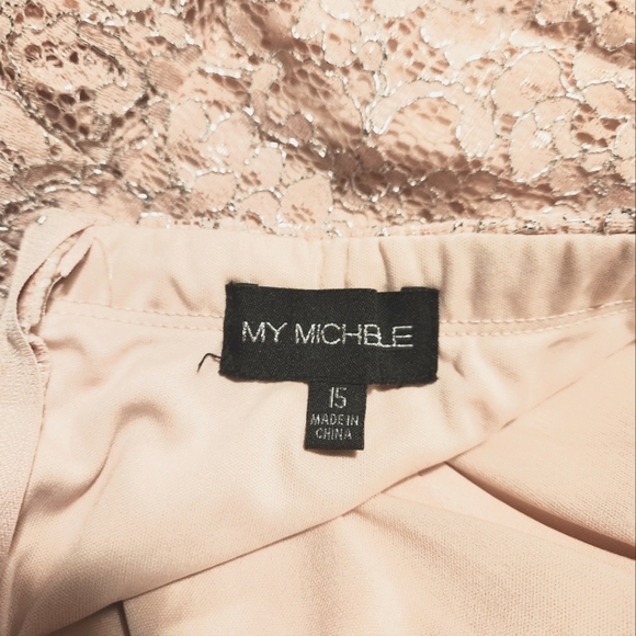 My Michelle Pink Strapless Dress - Picture 9 of 12